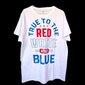 True To The Red White And Blue Graphic Tee - Size XL - All Genders